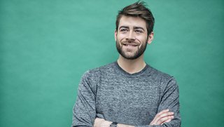 Portrait of a young french man